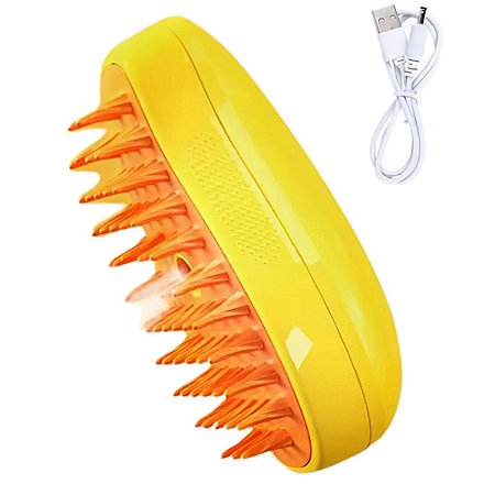 ESCOVA BRUSH  MASSAGEADORA P/PET AMARELO