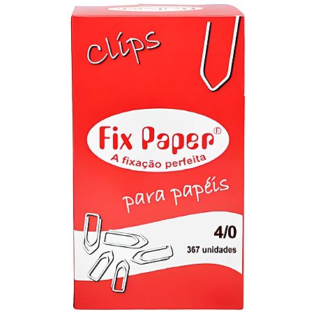 CLIPS GALVANIZADO 4/0 C/367 UN FIX PAPER