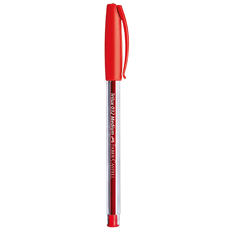 CANETA ESFEROGRAFICA 1.0MM VERMELHA TRILUX FABER CASTELL