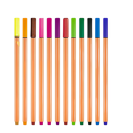 CANETA HIDROGRAFICA C41785 0.4MM 12 CORES FINE LINE