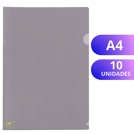 PASTA EM L A4 FUME C/10 042PP-FM DAC