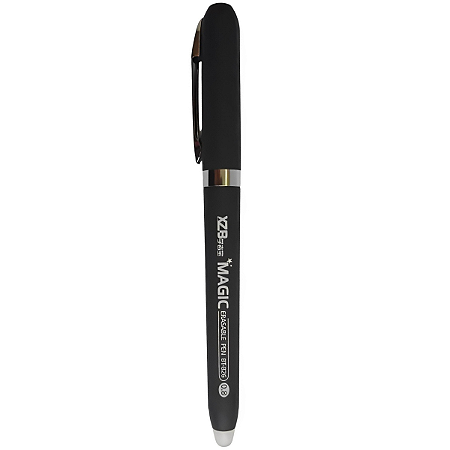 CANETA ESFEROGRAFICA 0.8MM PRETA APAGAVEL XZB BT-826M