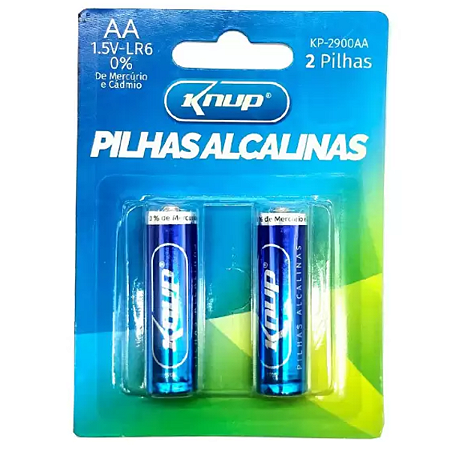 PILHA ALCALINA PEQUENA AA C/2 1.5V-LR6 KP-2900AA KNUP