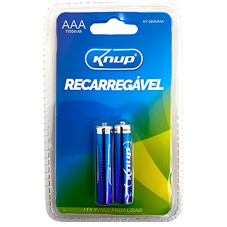 PILHAS RECARREGAVEL PALITO AAA C/2 1100MAH KP-2800AAA KNUP
