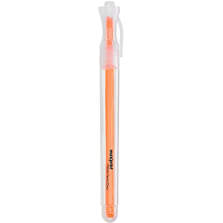 CANETA MARCA TEXTO CLEAR LARANJA MAXPRINT