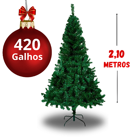 ARVORE NATAL PINHEIRO 2,10MT 420 GALHOS