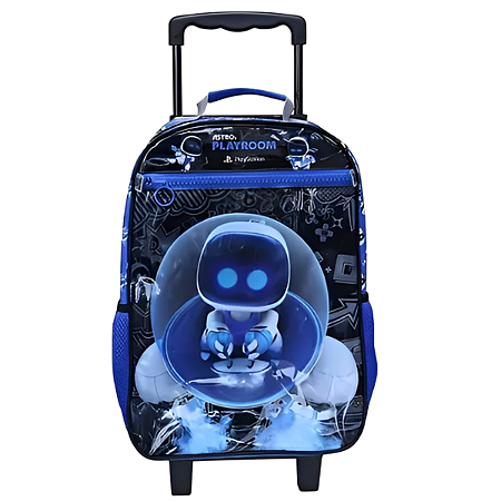 MOCHILA ESCOLAR C/RODINHA AZUL ASTROBOT 60729 DERMIWIL