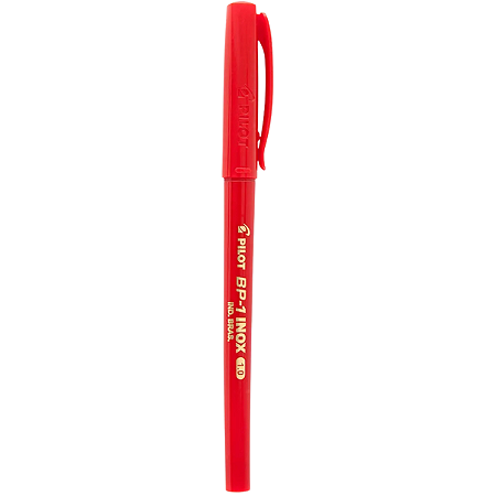 CANETA ESFEROGRAFICA 1.0MM BP-1 INOX VERMELHO PILOT