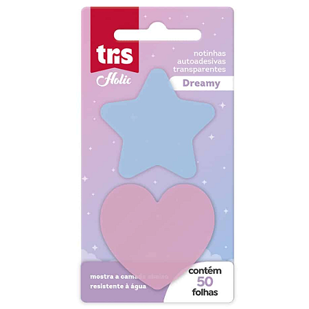 BLOCO ADESIVO 45X45MM HOLIC DREAMY 50FLS TRIS