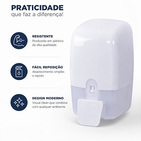 DISPENSER SABONETE EXACCTA PLUS RESERV CREMOSO CRISTAL TRILHA