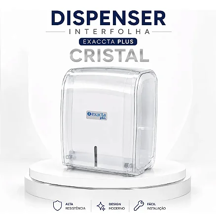 DISPENSER INTERFOLHA EXACCTA PLUS CRISTAL TRILHA