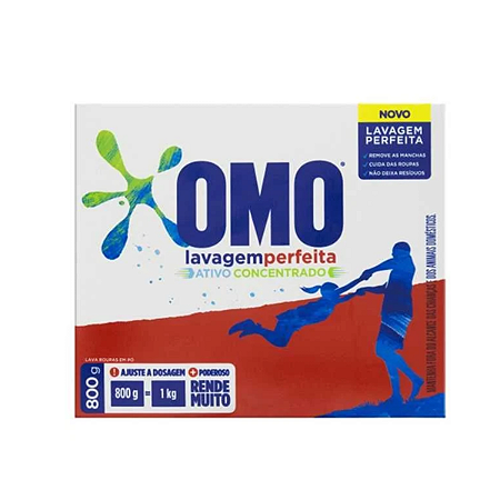 OMO Sabão Em Pó Lavagem Perfeita 800G
