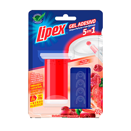 GEL ATIVO APLICADOR C/ REFIL FRUTAS VERMELHAS LIPEX