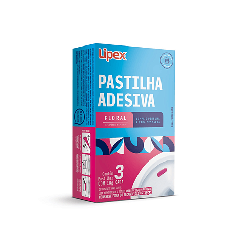 PASTILHA ADESIVA C/3 FLORAL LIPEX