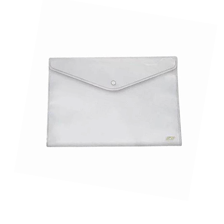 PASTA COM BOTAO DE PRESSAO A4 CRISTAL