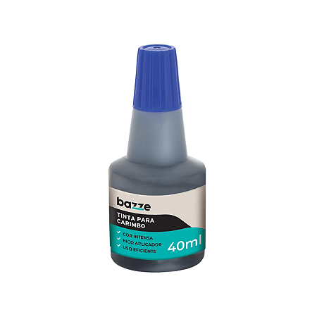 TINTA CARIMBO AZUL 40ML 900104 BAZZE