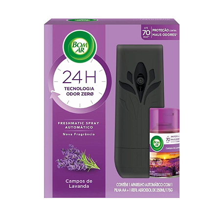 ODOR LAVANDA 250ML APARELHO + REFIL BOM AR