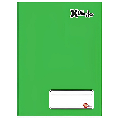 CADERNO BROCHURA COST 1/4 96FLS 140X200MM VERDE MAXIMA