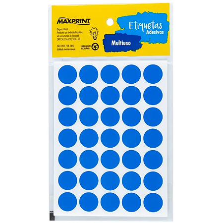 ETIQUETA MULTIUSO TP-19AZ 19MM AZUL MAXPRINT