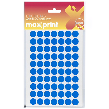 ETIQUETA MULTIUSO TP-12AZ 12MM AZUL MAXPRINT