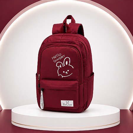 MOCHILA JUVENIL HELLO SUNDAY VINHO