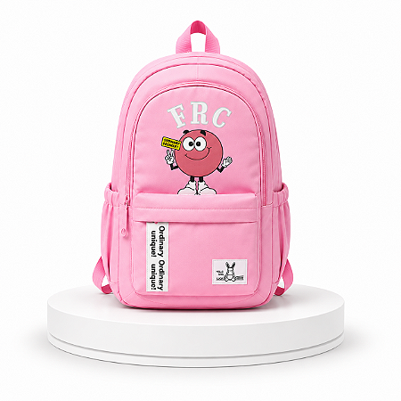 MOCHILA JUVENIL FRC C/ESTAMPA ROSA PASTEL