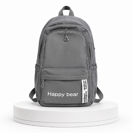 MOCHILA JUVENIL HAPPY BLER CINZA