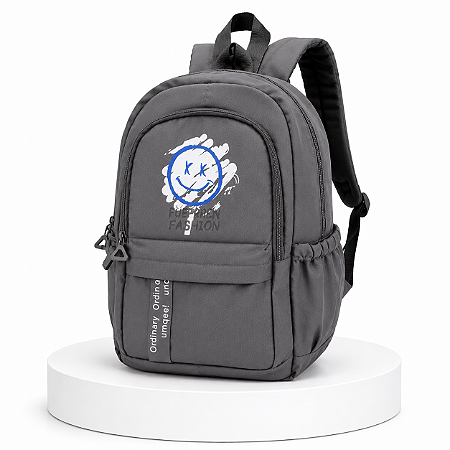 MOCHILA JUVENIL FASHION CINZA