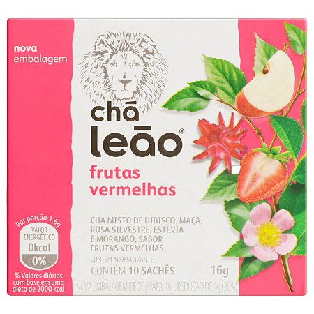 CHA FRUTAS VERMELHAS 16G C/10 LEAO