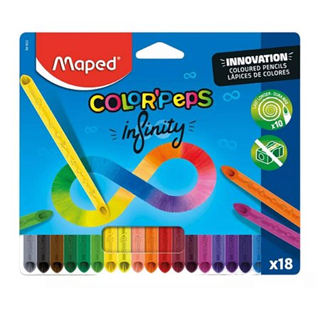 Lápis de Cor Maped Infinity Color'Peps Triangular Infinito 18 Cores