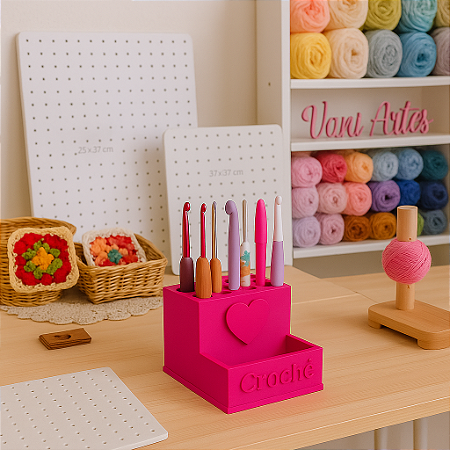 Suporte Para Agulhas de Crochê/Organizador De Agulhas De Crochê/Presente Para Artesã/Ferramenta Para Crocheteira/Decoração Para Ateliê