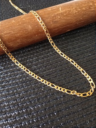 Corrente de aço inox banhada - Elo 3x1 -  60x4