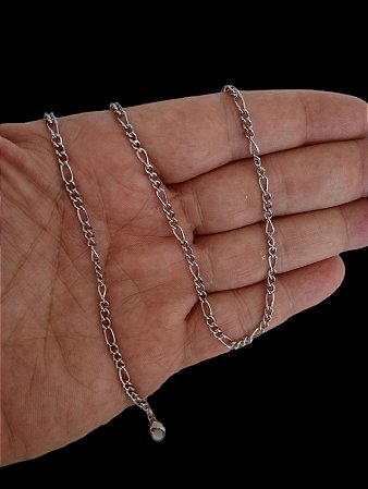 Corrente aço inox fina - Elo 3x1