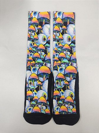 Meia Estampada Premium Neon COD0010