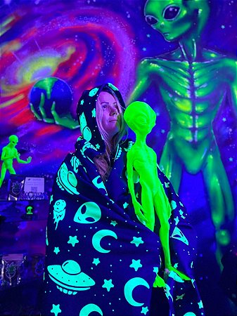 Manta Capuz Space Neon Fluorescente
