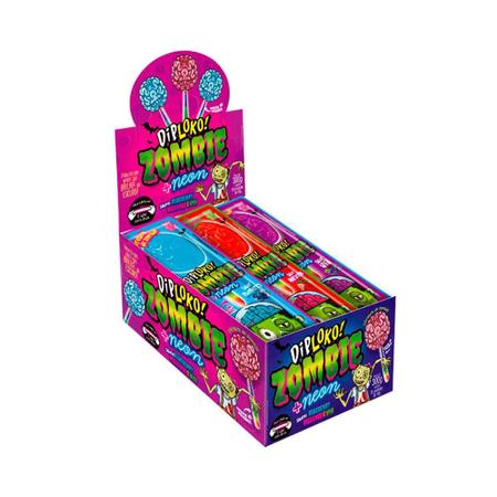 Pirulito Diploko Neon Zombie 30un
