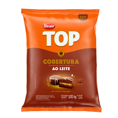 Cobertura Top Chocolate Ao Leite em Gotas Harald 1kg