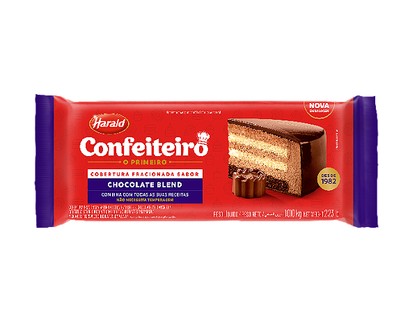 Cobertura Confeiteiro Chocolate Blend Harald 1kg