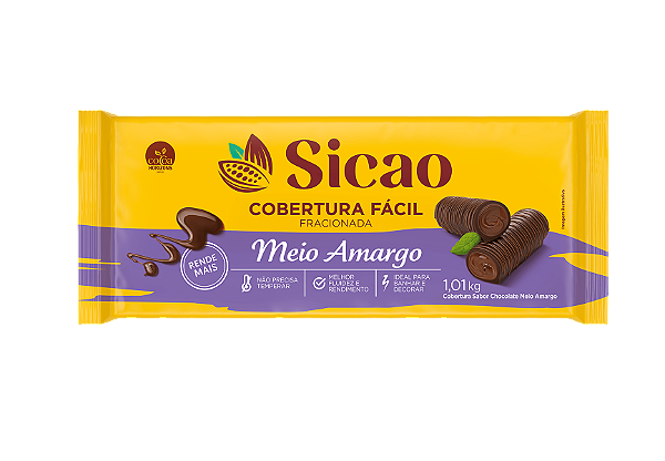 Sicao Cobertura Fácil Meio Amargo 1,01kg