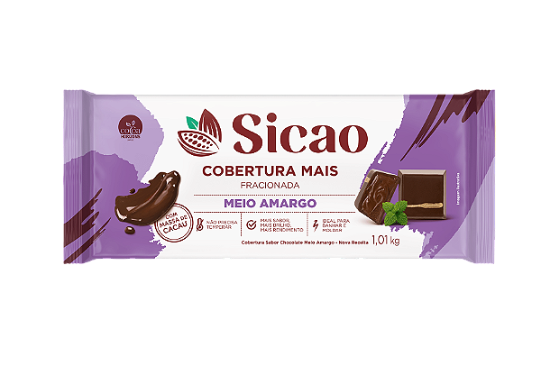 Sicao Cobertura Mais Meio Amargo 1,01kg