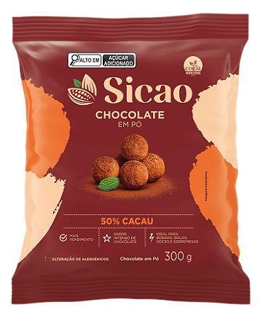 Sicao Chocolate em Pó 50% Cacau 300gr