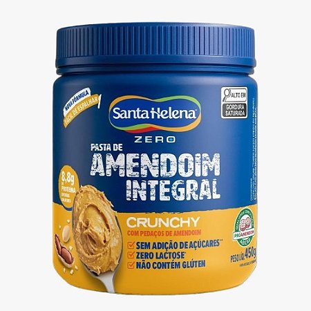 Pasta de Amendoim Integral Crunchy Santa Helena 450gr