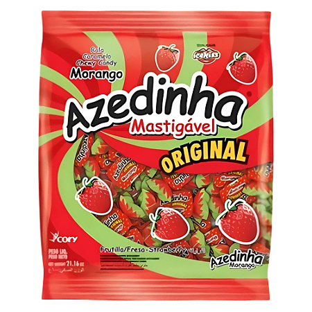 Bala Mastigável Icekiss Azedinha Morango 500gr