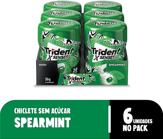 Chiclete Trident Garrafa 6x54gr Sabor Menta