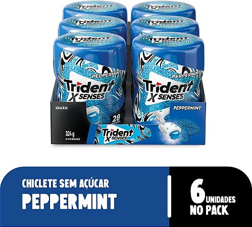 Chiclete Trident Garrafa 6x54gr Sabor: Hortelã