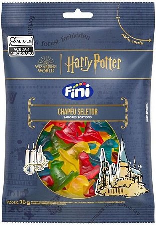 Bala Fini Halloween Harry Potter 70gr Chapéu Seletor