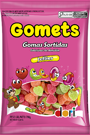 Bala Dori Goma Gomets Coração 700gr