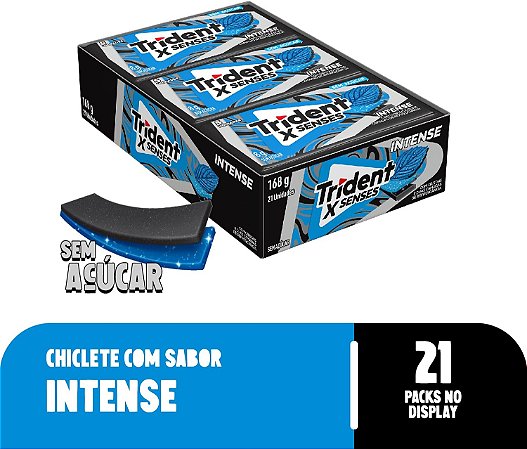 Chiclete Trident 21 unidades Sabor: Fresh Intense