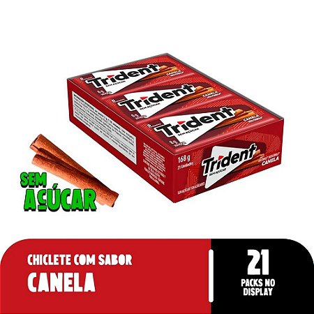 Chiclete Trident 21 unidades Sabor: Canela