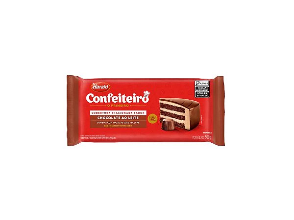 Harald Cobertura Confeiteiro em Barra Chocolate ao Leite 500gr